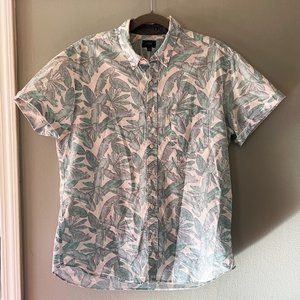 J.Crew button-down shirt with palm print
